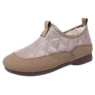 女士高帮鞋女款老北京布鞋女鞋官方旗舰店正品冬鞋加绒软底妈妈鞋