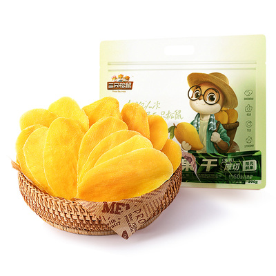 三只松鼠_芒果干500g大片厚切