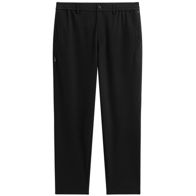 【商场同款】太平鸟男装 莱赛尔西裤男黑色直筒休闲裤B2GBG1157