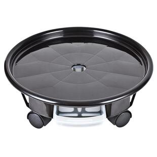 移动花盆托盘带轮轱辘底座万向轮树脂滚轮花盘底盘滑轮接水盘透气