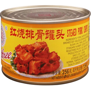 Q3 红烧排骨256g*6罐组合肉罐头速食方便户外佐餐 全国多省包邮