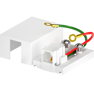 沃迪特电话接线盒一通一电话机插座两芯单口分线盒1分1外线接口