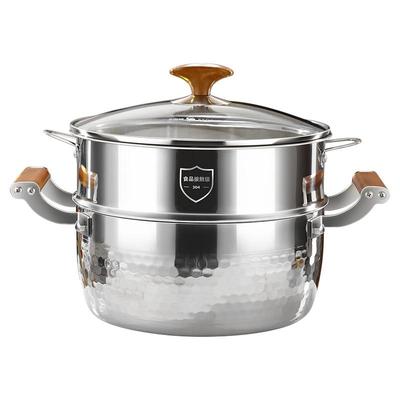 新国标雪平锅内层316L不锈钢汤锅