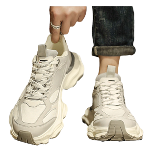 鞋子男2026新款男士秋季透气运动鞋男生高级感老爹鞋休闲增高男鞋