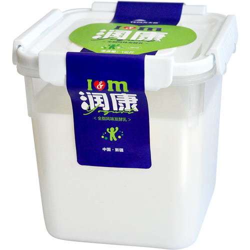 2桶装1KG*2桶商用家用天润润康原味浓缩牛奶方桶水果捞老酸奶
