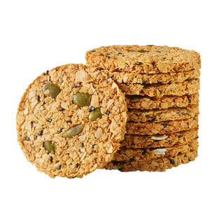 燕麦全麦脆片无糖精谷物棒饼干南瓜子早餐减低代餐脂肪饱腹零食品