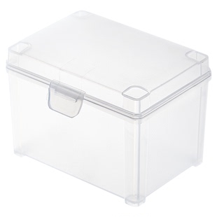 小卡收纳盒透明磨砂游戏王卡片桌面奥特曼卡牌翻盖整理盒防尘带盖