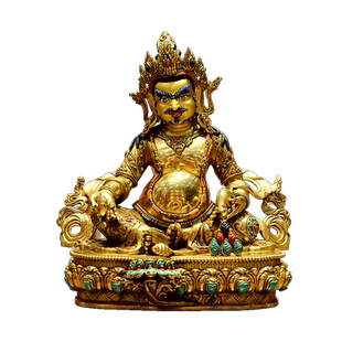 欧斯特释迦族手工制作《黄财神》尼泊尔进口《五姓财神》铜像摆件