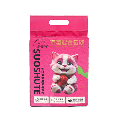 所舒特草莓味猫砂可溶混合豆腐砂
