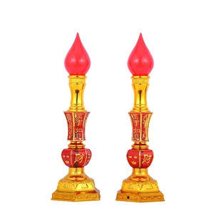 LED旺财电蜡烛灯财神爷观音关公佛龛神殿长明红色神台灯家用摆件
