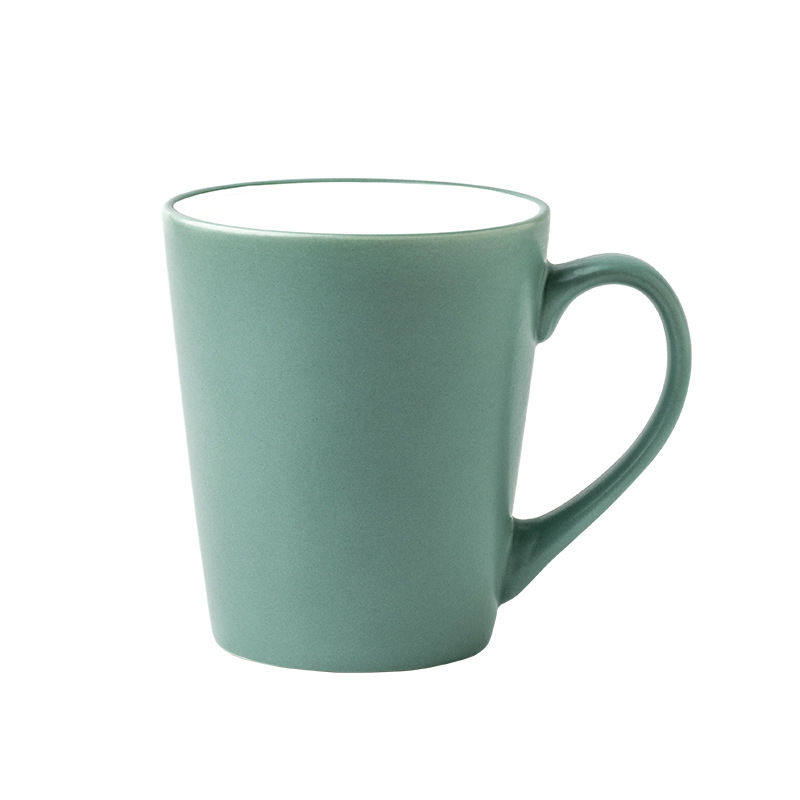 马克杯印LOGOins北欧简约哑光纯色粉陶瓷杯咖啡杯心茶水杯子