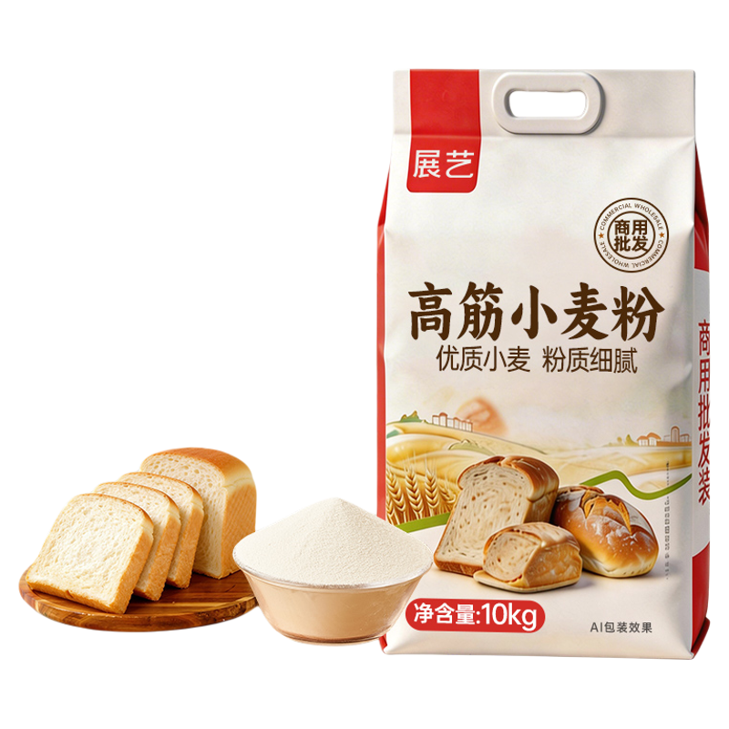 【商用】展艺硬红高筋面粉烘焙