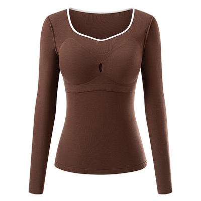 低领紧身内搭长袖t恤打底衫女款