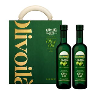 欧丽薇兰橄榄油500ml*2礼盒装食用油过年过节送礼团购推荐