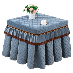 正方形烤火罩加厚夹棉桌布电取暖火炉桌罩家用厚电炉套长方形冬季