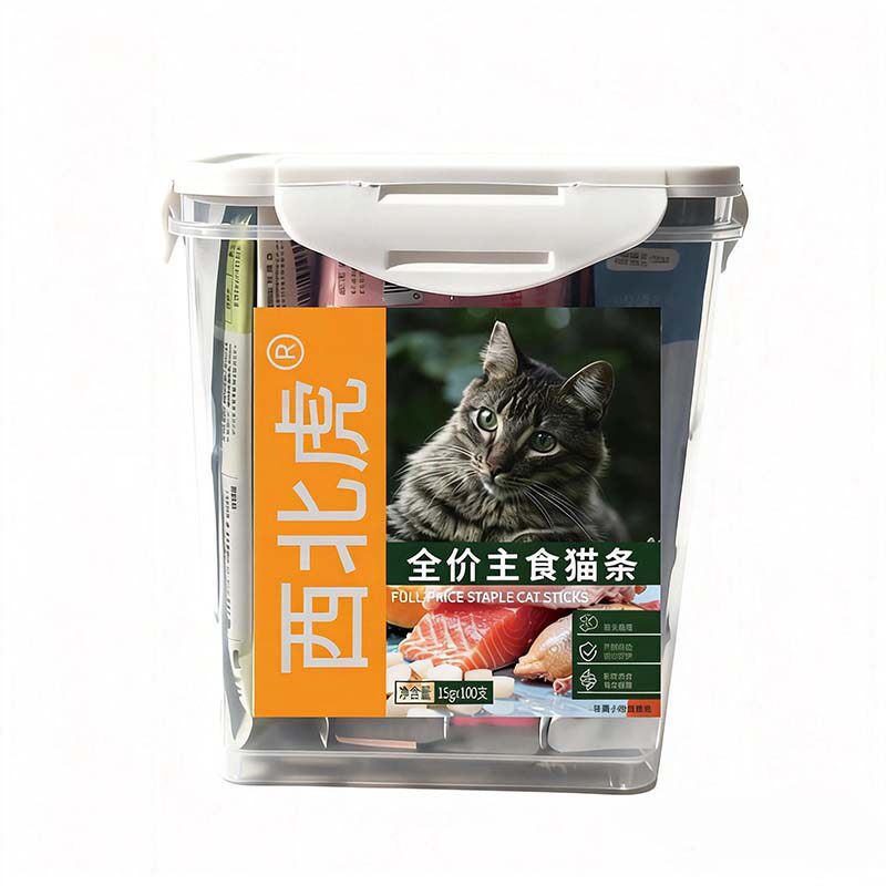 西北虎猫条桶主食猫条宠物零食罐头湿粮营养增肥发腮全价主粮鱼油