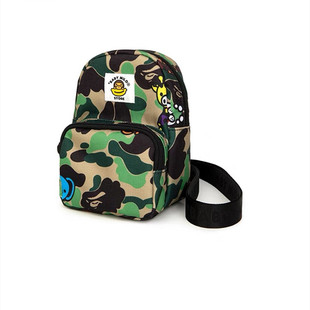 现货 BAPE BABY MILO MINI 可爱卡通小猴子动物 斜跨双肩包 迷你