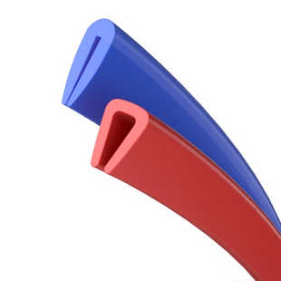 U型带翅密封条F型车库门封条三轮车门包边挡水卡条h型玻璃防撞条