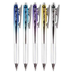 鸭先知天雷系列中性笔thunder双珠耐摔按动式低重心速干顺滑黑色水笔0.4商务高档办公签字学生刷题考试笔旗舰