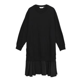 【商场同款】MOVEUP幻走2024秋季新款大口袋圆领趣味拼接连衣裙