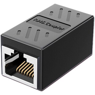 网线对接头延长器转接头RJ45网络千兆双通宽带水晶头转接口直通头