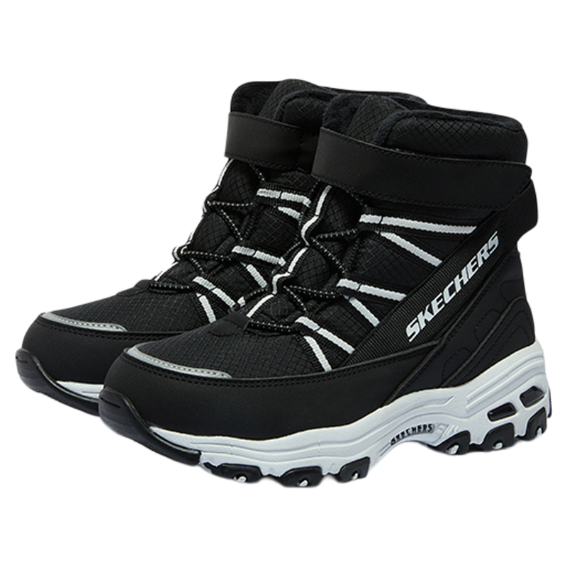 Skechers斯凯奇儿童雪地靴保暖棉鞋男童鞋低筒短靴加绒