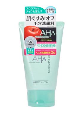 日本BCL AHA果酸黑泥黑炭碳去黑头角质洁面磨砂保湿洗面奶120g