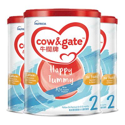 Cow&Gate牛栏2段900g港版新西兰进口A2蛋白奶粉婴幼儿6~12月3罐装