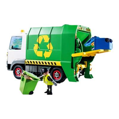 playmobil摩比世界儿童宝宝清扫车工程环卫回收玩具垃圾车扫地车