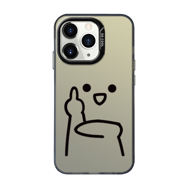 竖中指适用苹果17Promax手机壳16air/15个性iphone14plus情侣13pm搞怪11por硬12mini