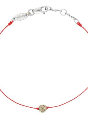 RedLine/红绳女士手链金球棕钻18K金熠熠生辉可调节新款