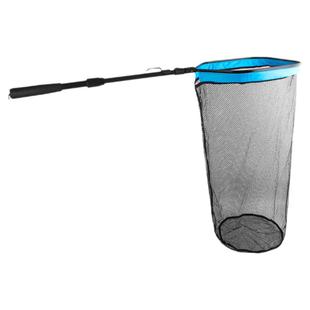 加长浮水路亚抄网铝合金折叠便携短柄一体式超轻伸缩杆捞鱼网兜密