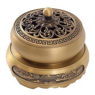 迷你金莲小香炉家用非纯铜室内盘香檀香熏香香薰炉茶道香篆焚香器