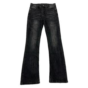 纪璇美式高街vibe重磅水洗黑牛vintage517质感微喇弹力修身牛仔裤