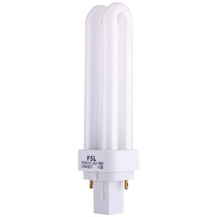 FSL佛山照明插管灯泡2U插拔式节能家用台灯2针单端电子荧光灯管