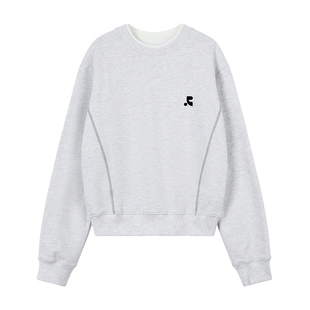 RestandRecreation官方2025秋冬RR圆领logo印花套头卫衣