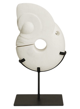 仿古天然玉石雕塑玉猪龙摆件装饰