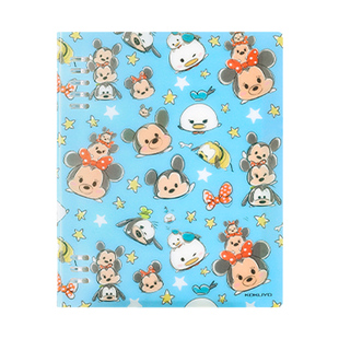 日本kokuyo国誉迪士尼松松系列B5八孔活页本A5高颜值卡通轻薄不硌手便携随身记事笔记本可拆卸换替芯活页夹