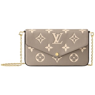 自营欧洲直邮LV路易威登Felicie三合一老花粒面斜跨包新年礼物