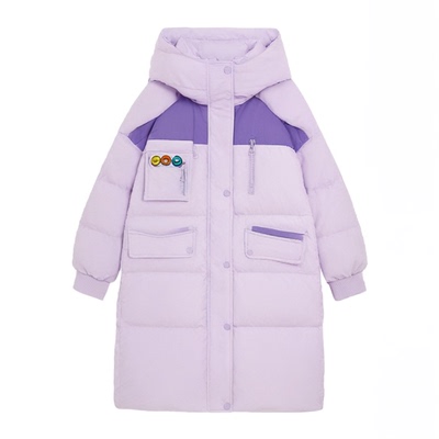 鸭鸭童装女童长款羽绒服