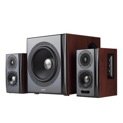 漫步者S201 MKII电脑音响台式家用大功率2.1重低音炮蓝牙有线音箱