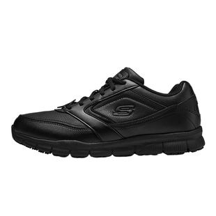 Skechers斯凯奇26新款运动鞋商务通勤皮鞋男子休闲鞋 77156W/BLK