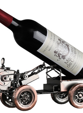 铁艺红酒架复古客厅酒柜装饰品