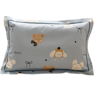 米苏60支纯棉卡通儿童枕套全棉学生乳胶枕头套枕巾枕芯套40x60