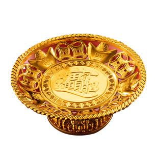 供奉祭拜红金系列套装招财红金酒壶茶壶酒杯茶杯筷子水果塑料