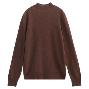 科尚套头绵羊毛衫女2025冬季新款半高领针织衫可外穿显瘦百搭上衣