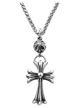 男女不掉色戒指项链十字架毛衣链