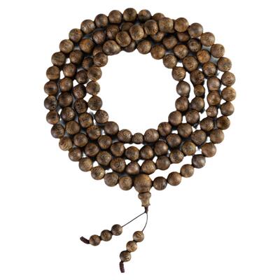 【软丝蛇鳞纹】文莱6/8/9mm108颗软丝老料沉香手串念珠 支持鉴定