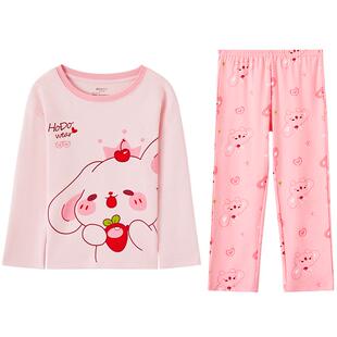 红豆居家儿童睡衣春季新款男童纯棉长袖中大童青少年女童家居服