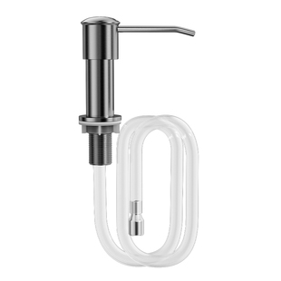 潜水艇皂液器厨房水槽用304不锈钢洗洁精压取器洗菜盆加长管子